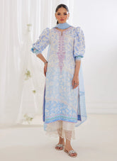 FARAH TALIB AZIZ LUXE PRET’24 | AURELIA ICE BLUE SHIRT & DUPATTA