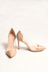 HASSAL | PVC NUDE HEELS