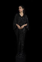 AYESHA SOMAYA KAFTAN | BLACK
