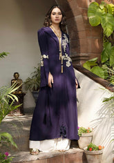 AYESHA FAROOK CASUAL PRET’24 | LAPEL COLLARED KAFTAN
