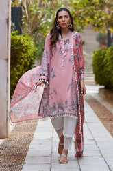 NIDA AZWER LUXURY LAWN’24 | BLUSH BOUQUET
