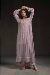 AMMARA KHAN GLITZ VOL 2 | FLOWY LAVENDER LONG SHIRT