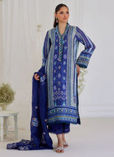 FARAH TALIB AZIZ LUXE SILK PRET’24 | ADINA BLUE SHIRT & DUPATTA