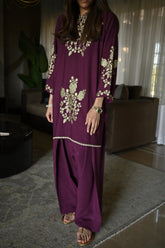 LA PRET EMBROIDERED PRET'26 | BURGUNDY SIA SET