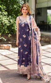 ASIFA NABEEL UNSTITCHED LAWN’24 | ZAHRA