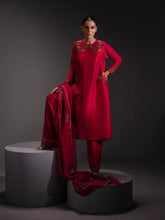 MUSE LUXE | CRIMSON RAW SILK SET