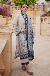 NIDA AZWER LUXURY LAWN’24 | COBALT ELEGANCE