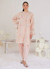 FARAH TALIB AZIZ LUXE SILK PRET’24 | RAFELA SALMON PINK SHIRT