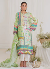 FARAH TALIB AZIZ LUXE SILK PRET’24 | MARTA APPLE GREEN SHIRT & DUPATTA