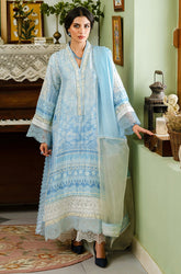 ANSAB JAHANGIR LUXE SILK PRET | AZURE BLOOMS