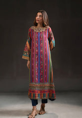 AMMARA KHAN GLITZ’24 | MAGENTA RAINBOW TUNIC SET