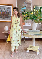 FARIDA HASAN | LEMON CHERRY LONG WITH SHALWAR