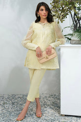 FARIDA HASAN SUMMER HIGH’24 | LEMON ROSE JACKET WITH PANTS