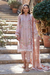 NIDA AZWER LUXURY LAWN’24 | PEACH BLOSSOM