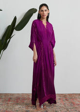 FARAH TALIB AZIZ LUXE PRET’24 | MULBERRY OMBRÉ KAFTAN