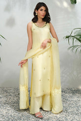 FARIDA HASAN SUMMER HIGH’24 | LEMON ROSE GLITTER WITH PANTS