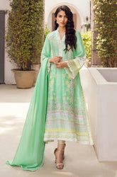 ANSAB JAHANGIR LUXE SILK PRET | SEAFOAM GREEN