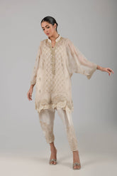 AYESHA SOMAYA LUXURY PRET’24 | IVORY