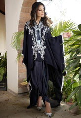 AYESHA FAROOK CASUAL PRET’24 | NAVY BOX TOP