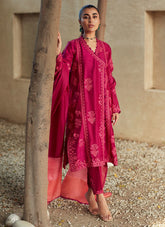 FARAH TALIB AZIZ LUXE PRET’24 | GAELLE MAGENTA EMBROIDERED SET