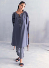 IMAGE CASUAL PRET | GREY EMBROIDERED CORD SET