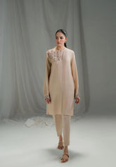 AMMARA KHAN SETA’24 | SHIMMER CHAMPAGNE CO-ORD SET