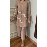 NIMRAH HAFSA CASUAL PRET’24 | MOCCA SET
