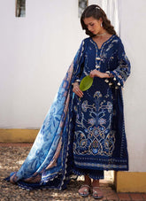 FARAH TALIB AZIZ LUXURY LAWN UNSTITCHED’26 | NIA NAVY