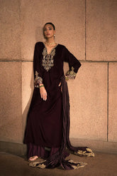 AMMARA KHAN RENDEZVOUS’24 | MAJESTIC PLUM VELVET ENSEMBLE