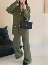 HASSAL AUTUMN WINTER’24 | PEARL DETAILS PC SUIT WITH PEARL DETAILS