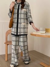HASSAL AUTUMN WINTER’24 | GIGI WHITE CHECKERED TWO PC SET