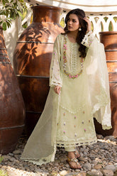 FARIDA HASAN SUNLIT FLORAL EID EDIT’25 | MINT BLOOM WITH PANTS