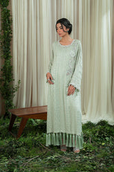 AMMARA KHAN ‘SIA EID LUXURY’25 | MINT CHIKANKARI KAFTAN