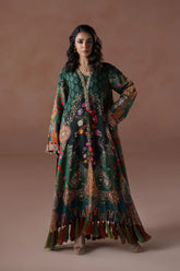 AMMARA KHAN ‘FLO LUXURY FESTIVE COLLECTION’25 | FOREST FLORAL KAFTAN SET