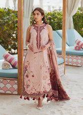 FARAH TALIB AZIZ ‘WES LUXURY UNSTITCHED’25 | PRICSILLA TEA PINK