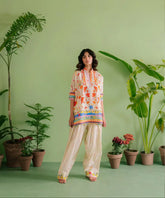 STUDIO MEHR LAWN PRET’25 | SERA MATCHING SET