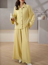 HASSAL SPRING SUMMER’25 | CORFU PALE YELLOW TEXTURED SUIT