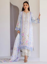 FARAH TALIB AZIZ ‘TARA LUXE SILK PRET’25 | ZORYA ICE BLUE SHIRT & DUPATTA