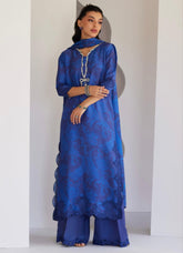 FARAH TALIB AZIZ ‘TARA LUXE SILK PRET’25 | AZURA BLUE SHIRT & DUPATTA