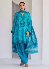FARAH TALIB AZIZ ‘TARA LUXE SILK PRET’25 | LUNA GREEN SHIRT AND DUPATTA