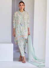 FARAH TALIB AZIZ ‘TARA LUXE SILK PRET’25 | CIRA PALE AQUA SET