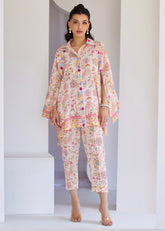 FARAH TALIB AZIZ ‘TARA LUXE SILK PRET’25 | AZIZAM BLUSH PINK SHIRT