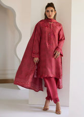FARAH TALIB AZIZ ‘TARA LUXE SILK PRET’25 | SOLARA SCARLETT SHIRT & DUPATTA