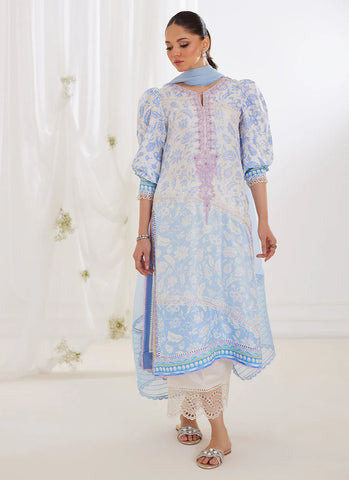 FARAH TALIB AZIZ LUXE PRET’24 | AURELIA ICE BLUE SHIRT & DUPATTA