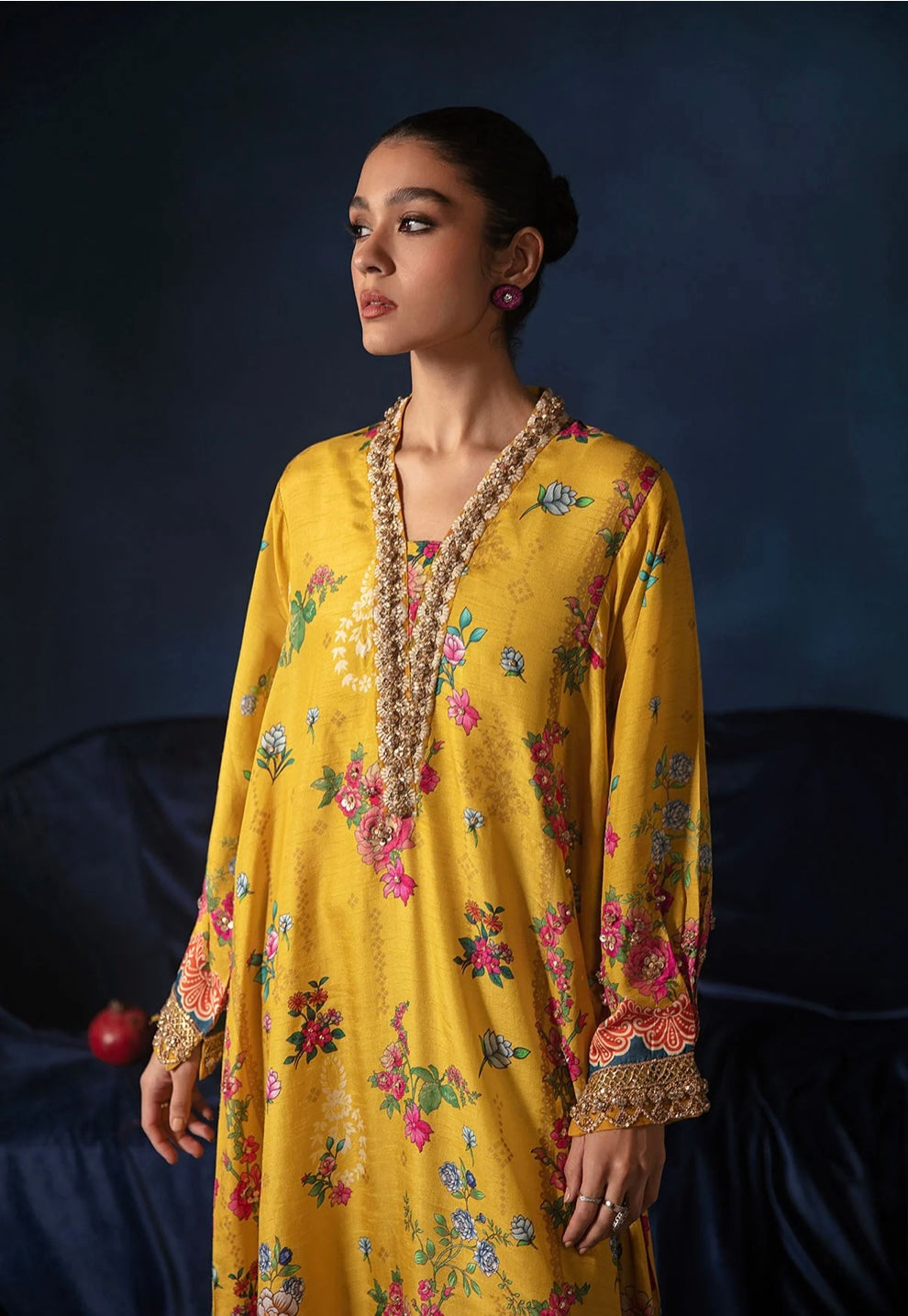 AMMARA KHAN | PRINTED KAFTAN SHIRT