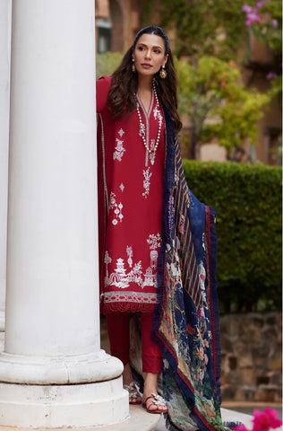 NIDA AZWER LUXURY LAWN’24 | SCARLET STARLET