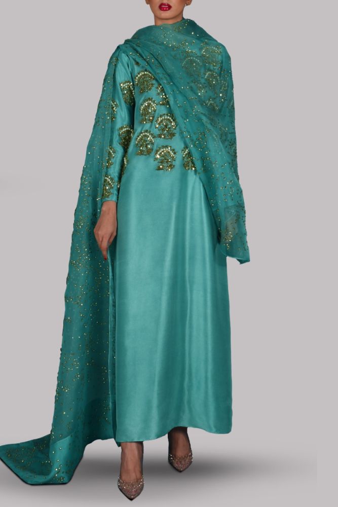 MUSE LUXE | WATERFALL GREEN EMBELLISHED SET