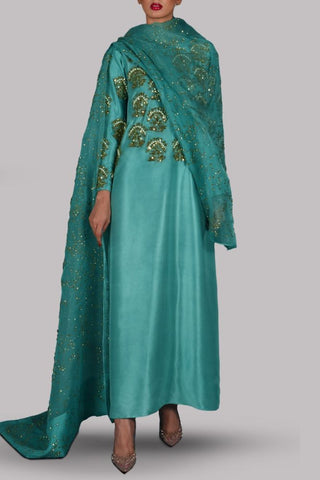 MUSE LUXE | WATERFALL GREEN EMBELLISHED SET
