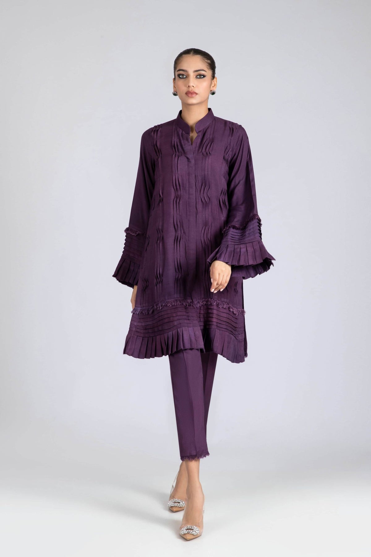 AYESHA SOMAYA CASUAL PRET | PURPLE SET