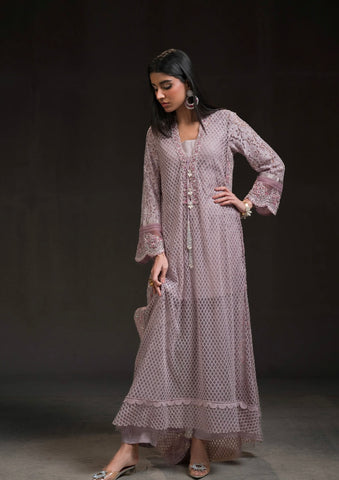 AMMARA KHAN GLITZ VOL 2 | FLOWY LAVENDER LONG SHIRT